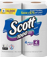 N-Stock Essentials Scott 4 pack toilet Paper