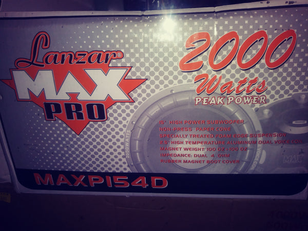 LANZAR MAX PRO 15 inch subwoofer 2000 watts