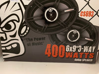 CRUNCH 6x9 3 way 400 watt speakers