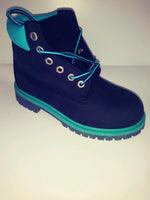 TIMBERLAND BLACK BLUE BOOT YOUTH PS 13.5y