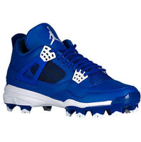 AIR JORDAN RETRO 4 MOLDED BASEBALL CLEATS BLUE