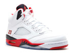 AIR JORDAN RETRO 5 FIRE RED (RED BOTTOM) GS