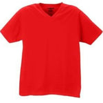VARSITY RED PLAIN V NECK TEE