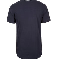 OBSIDIAN/NAVY PLAIN V NECK TEE