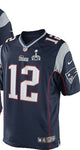 NIKE NEW ENGLAND PATRIOTS TOM BRADY SUPERBOWL 49 STITCHED JERSEY NAVY