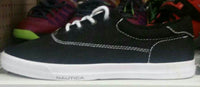NAUTICA BOAT SHOES BLACK CANVAS MENS