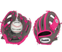 PINK FRANKLIN TEE BALL 10.5" LEFT HAND GLOVE FOR RIGHT HAND THROWER